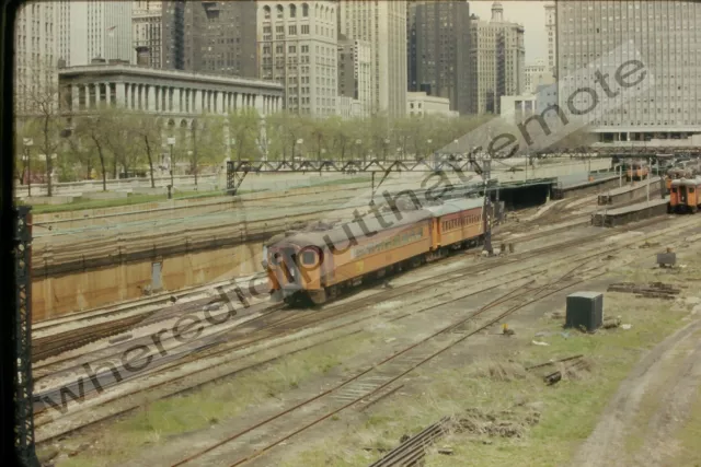 Orig. Slide CSS Chicago S. Shore & S. Bend 105 PCM Interurban Chicago 1974