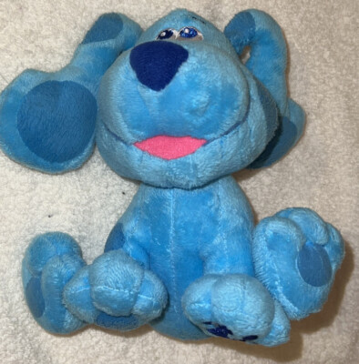 blue stuffed puppy