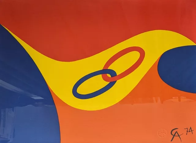 Original Alexander Calder Friendship Braniff Airlines 1974 Lithograph 20"x26"