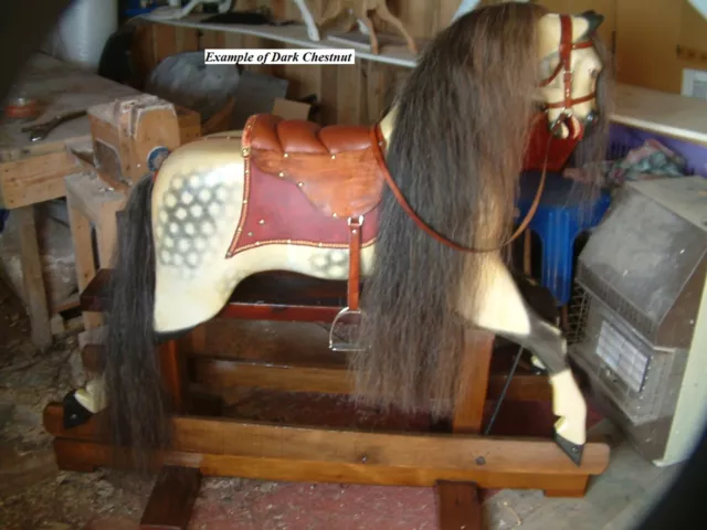 HAIR SET ON HIDE, Mane,Tail & Forelock for your Rocking Horse Ready to fit 2