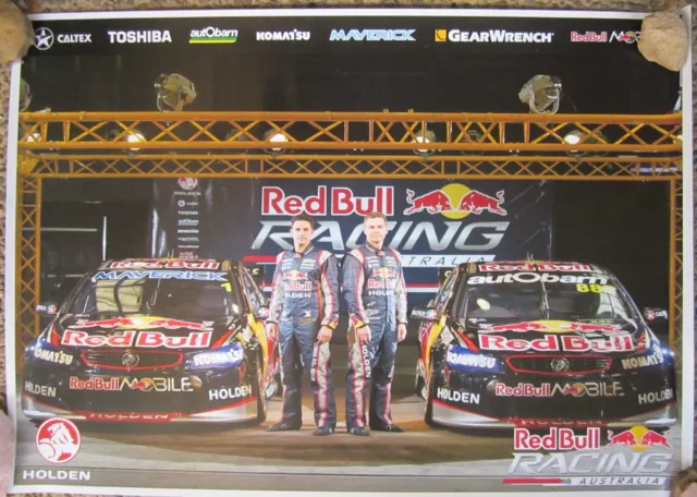 Signed Craig Lowndes / Jamie Whincup Red Bull Launch VE Bonnet - Red Bull  Racing