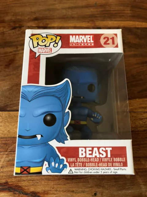 FUNKO POP! BEAST 21 VAULTED X-MEN MARVEL WITH POP PROTECTOR vinyl toy rare