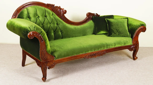 Chaise Longue louis baroque style Button Tufted Chesterfield sofa couch 83110z 3