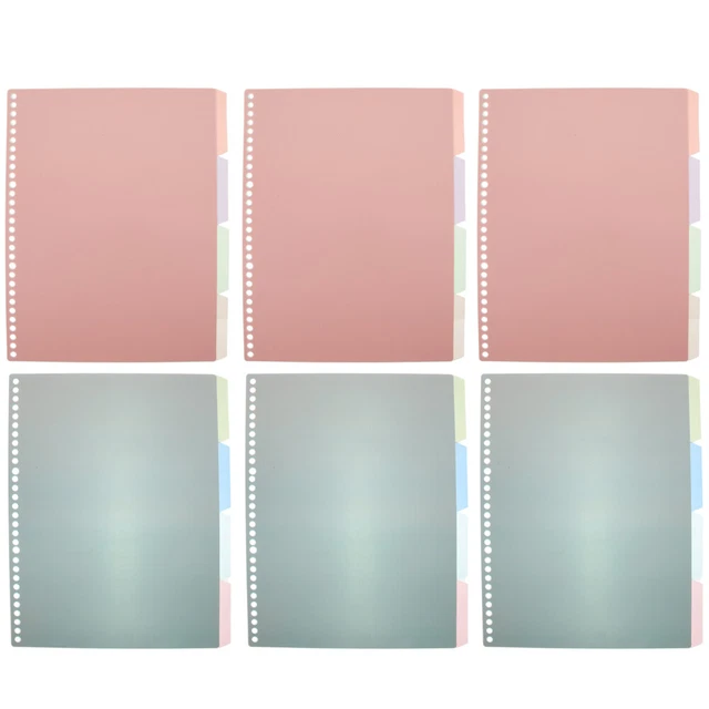 STOBOK 6 Pièces Séparateurs De Pages De Classeur Cartes