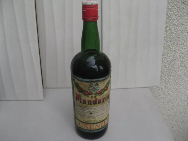 ANCIENNE BOUTEILLE  APÉRITIF LE MANDARIN de CUSENIER - PLEINE - COLLECTION BAR.