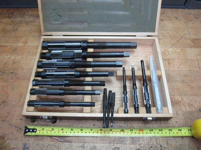 14 pcs 3/8"-1-1/2" replaceable adj. blade reamer set A B C D E F G H I J K  + 3