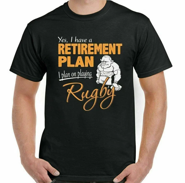 Rugby Pensione Plan Divertente da Uomo Union League Player Jersey Sfera Da