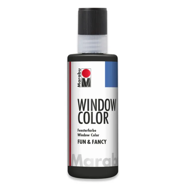 Marabu Window Color fun & fancy Fenstermalfarbe 80ml SCHWARZ abziehbar