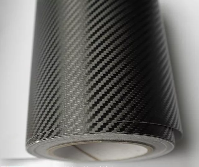 3D or 4D Carbon Fibre Vinyl Wrap Air/Bubble Free Black Multi sizes