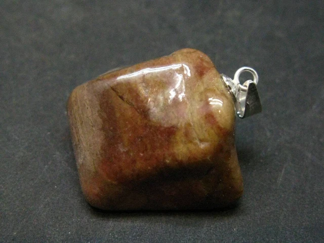 Bustamite Silver Pendant From South Africa - 1.2" - 8.3 Grams Bustamite Silver Pendant From South Africa - 1.2" - 8.3 Grams
