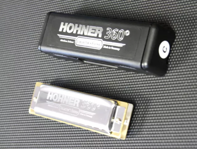 Harmonica diatonique Hohner "Blues" 360° en Do - C sommier plexiglas Neuf  NEW