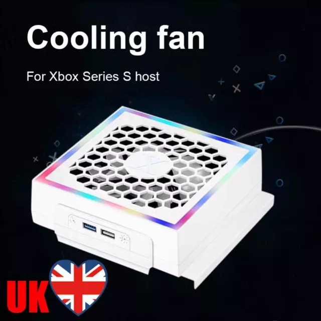 LED Console Fan Cooling Gaming Accessories 5V 2.4A Console Fan for Xbox Series S