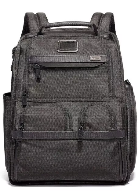 Tumi Alpha 3 Compact Brief Pack Laptop Business Bag Backpack $695 Black- New