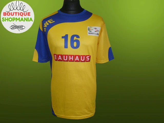 Sweden National Women's L/XL Euro 2016 #16 Handball Shirt Bauhaus Jersey
