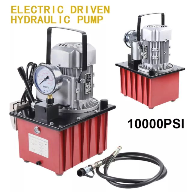 Electric Driven Hydraulic Pump Power Unit Single Acting w/ 1.8M Oil Hose AC 110V