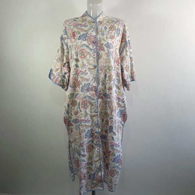 Abito St Michael M&S Pastelli Floreale 100% Cotone Cappotto Casa 12 14 16