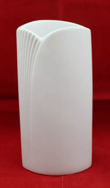 AK Kaiser Germany Bisque Porcelain White Vase Matte M. Frey Signed 16.5 cm Tall