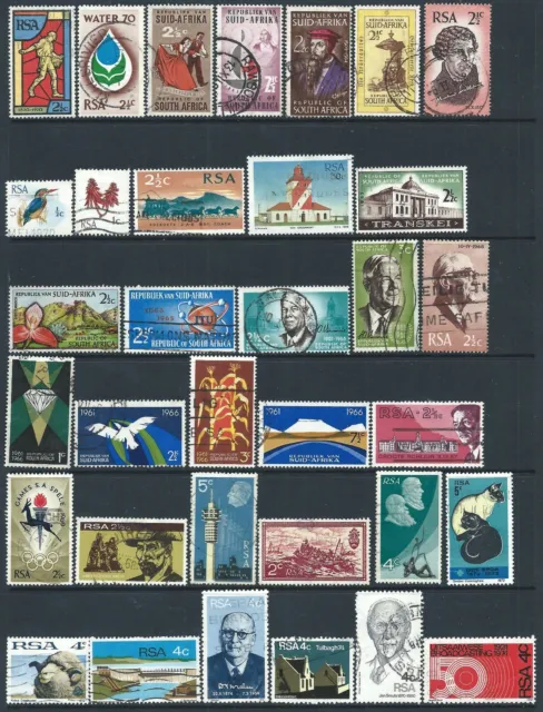 South Africa Small Collection of 62 Good Used Stamps