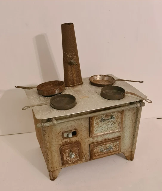 JOUET ANCIEN - Cuisinière Jep - Fourneau En Tôle Peinte - Époque Unis France EUR 47,00 - FR