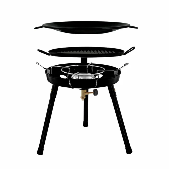 Gas-Grill | inkl. Gas | Mit Wok Aufsatz | Für Schraubkartuschen | Blitzversand