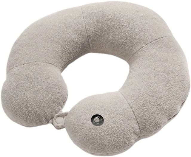 WellRest Warming Travel Neck Pillow, Gray