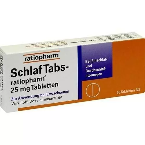 SCHLAF TABS-ratiopharm 25 mg Tabletten 20 St PZN 7707524