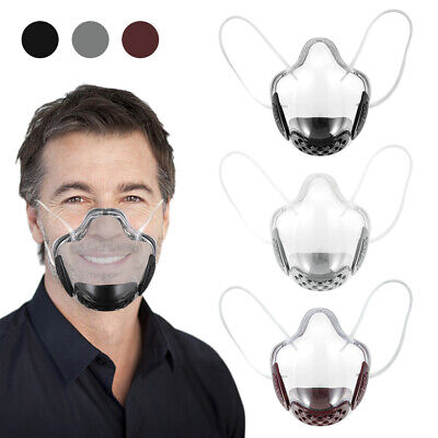 Transparent Protective Mouth Cover Face Mask Shield Anti-fog Reusable Washable
