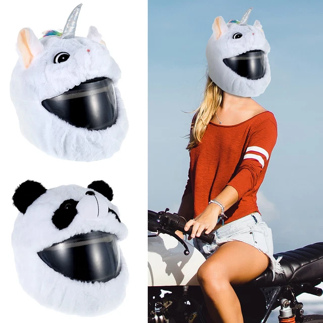 Motorcycle Helmet Covers Funny Cartoon Plush Helmet Protective Cover Helmet CI