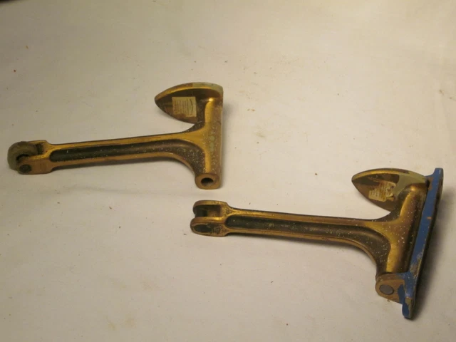 2 vintage FIRE DOOR HARDWARE B-956  H.B. IVES Gravity Door Type Coordinator 2