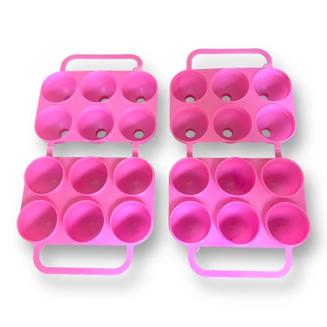 Lote de 2 moldes en forma de huevo para tiros de gelatina Jiggler rosa