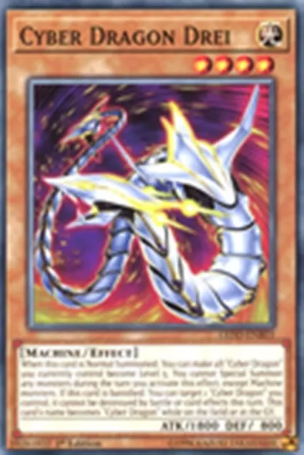 Cyber Dragon Drei LEDD-ENB03 X 1 Common 1st Mint YUGIOH