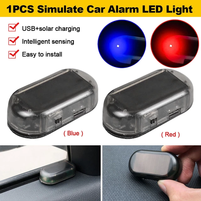 110X SOLAR POWER Dummy Alarm Warning AntiTheft LED Flashing Car