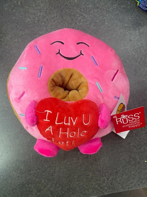 RUSS I Luv U A HOLE Lot Donut LARGER Plush Valentine Gift TikTok