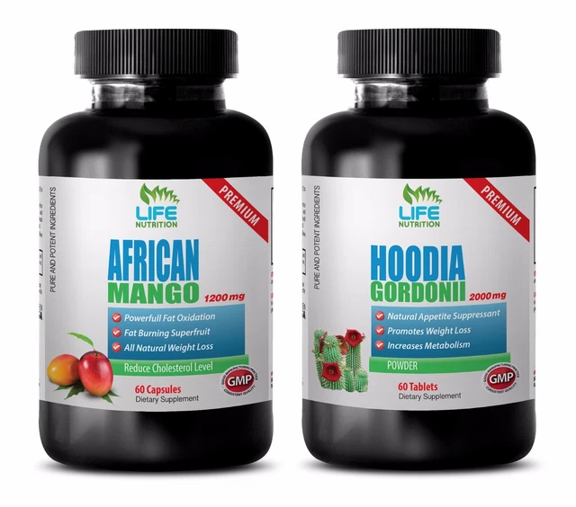 FAT BURNER APPETITE suppressant AFRICAN MANGO HOODIA GORDONII COMBO