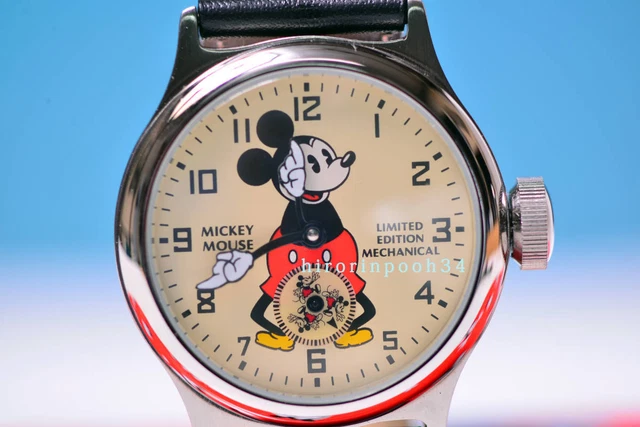 Shareholders Only 1933 Reprint Mickey Mouse Hand-Wound Watch Ingersol Pie Eye Di