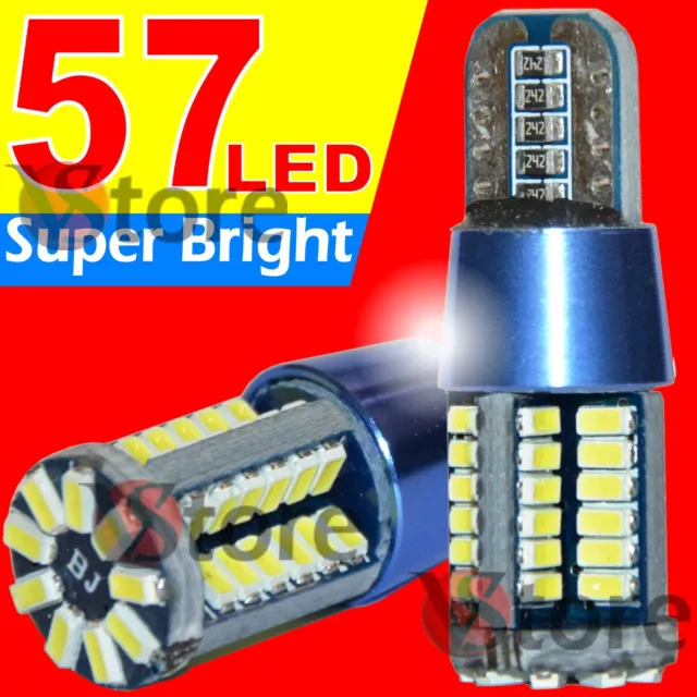 2 LED T10 57 SMD NO Error 3014 WHITE Lamps Bulbs Xenon Lights Position 5W