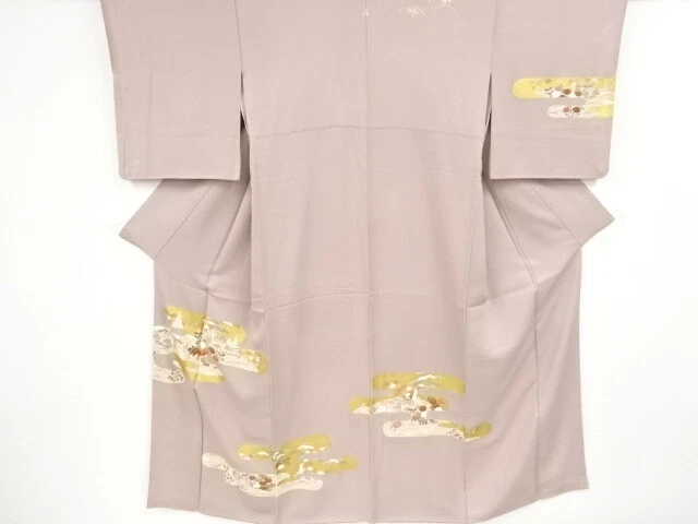 37689# Japanese Kimono / Antique Kimono / Embroidery / House