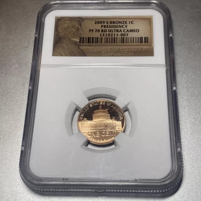 2009-S Bronze 1C Proof  Lincoln Presidency NGC PF70 RD Ultra Cameo UC Penny