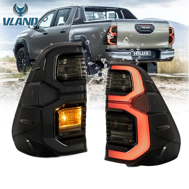 SMOKED VLAND LED Tail Lights For Toyota Hilux 20152020 Rear Lamps