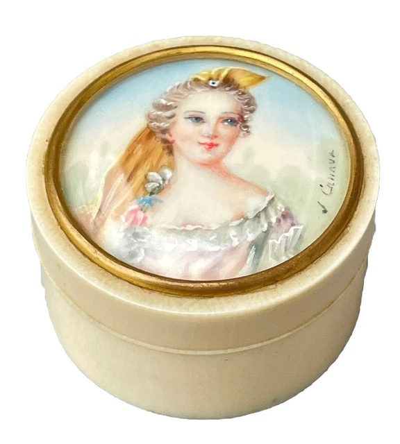Ancienne Boîte à Mouches Peinte à La Main - Irlandaise Vers 1830 - état Exceptionnel