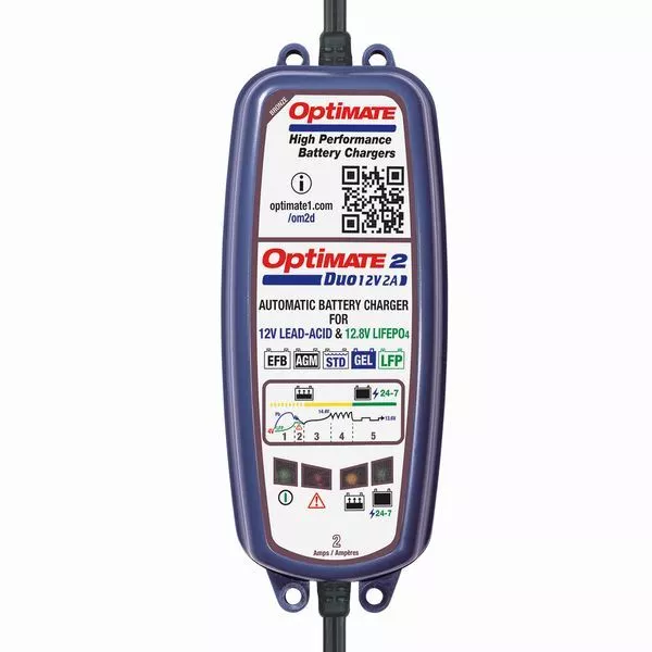 OPTIMATE 2 DUO Ampmatic Battery Charger Optimiser Conditioner Maintainer