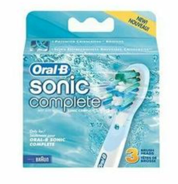 3 ORALB SONIC Complete Replacement Toothbrush Brush Heads Vitality