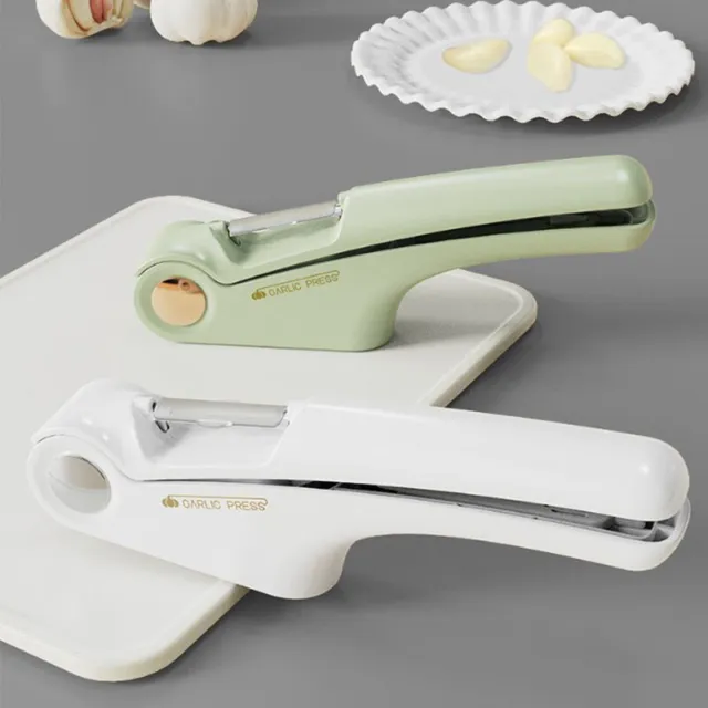 Heavy Duty Garlic Press Crusher 3 in 1 Ginger Squeezer Garlic Press Slicer