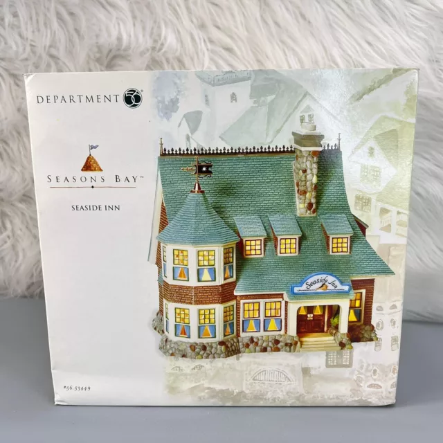 Department 56 Snow Village Seasons Bay Seaside Inn RETIRED #53449