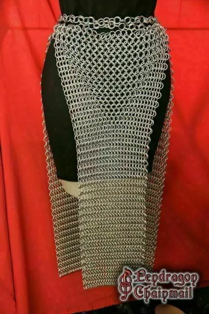 Medieval Chainmail Skirt, Aluminum Butted Skirt, Standrad Size