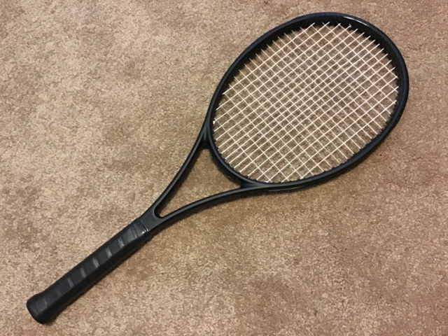 RARE BLACKED OUT WILSON Pro Staff Prototype Tennis Racket 4 1/4 STRUNG ...