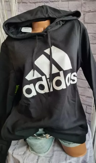 Adidas Sweatshirt Pulli Pullover Hoodie schwarz Damen Übergröße (8 568) NEU