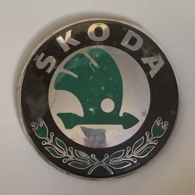 GENUINE Skoda Fabia Octavia Rapid Roomster Superb Yeti Logo FRONT Emblem  88mm