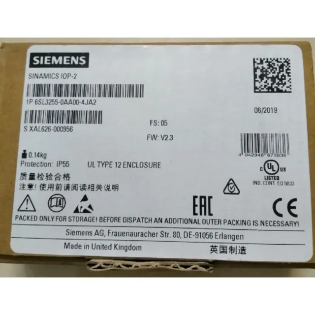 New Siemens 6SL3255-0AA00-4JA2 G Intelligent Operator Panel 6SL3 255-0AA00-4JA2