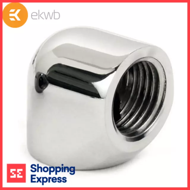 EKWB Water Blocks EK-AF Angled 90° 2F Liquid cooling Angled Fitting Silver